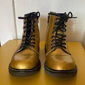 Gold Doc Martens UK 3